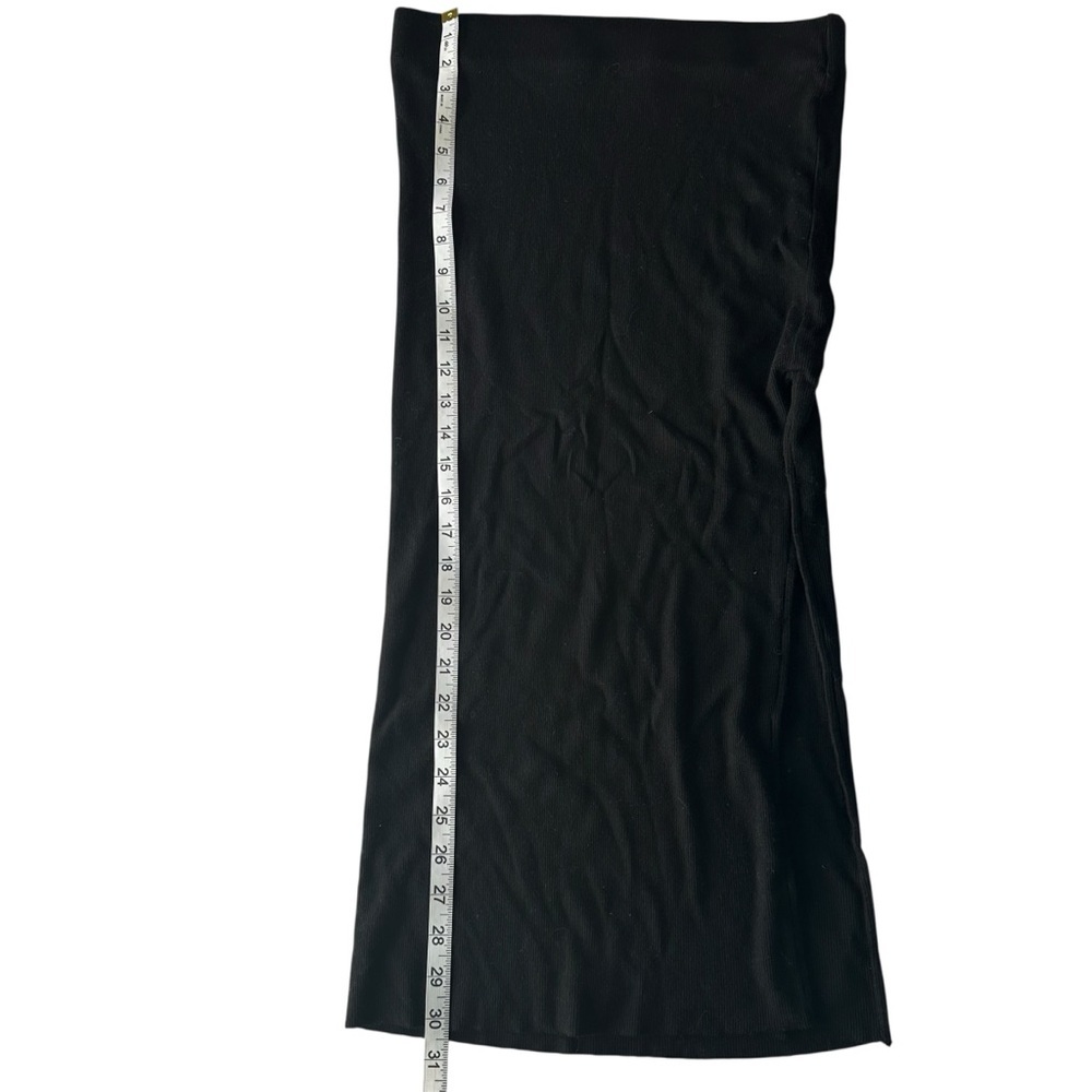 Cotton Citizen Melbourne Black Ribbed Midi Skirt w/ Slit | NWOT | Size L - Picture 9 of 9